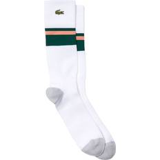 Raidallinen Sukat Lacoste Sport Compression Zone Striped Socks - White/Pink