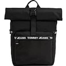 Tommy Jeans Herren Rucksack Essential Rolltop Handgepäck, Schwarz Black Onesize