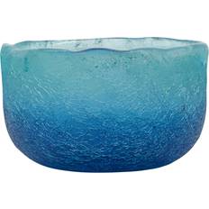 Blue Candle Holders House Doctor Crackle Tealight Blue Candle Holder