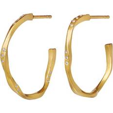 Maanesten Echo Midi Earrings - Gold/Transparent