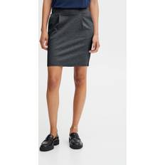 Ichi Dame Nederdele Ichi Kate SK Kvinde Korte Nederdele hos Magasin Dark Grey Melange