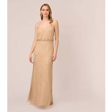 Adrianna Papell Sleeveless Blouson Beaded Gown