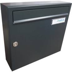 Grey Letterboxes Dols A-01 aufputz-briefkasten wandbriefkasten aufputzmontage ral7016 anthrazitgrau