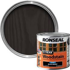 Paint Ronseal Ebony High Satin Sheen Stain Wood Paint Brown