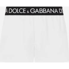 Dolce & Gabbana Swimwear Dolce & Gabbana Men's Logo-Waistband Swim Shorts OPTWHITE