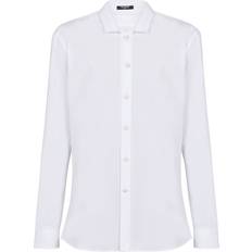 Balmain Shirts Balmain Cotton shirt with satin-covered buttons blanc