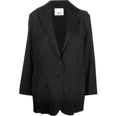 Silke Ytterklær Erika Cavallini ERIKA CAVALLINI Silk blend jacket BLACK