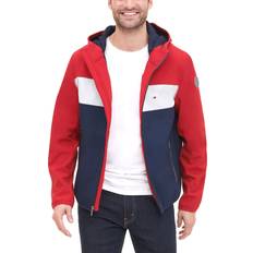 Tommy Hilfiger White Outerwear Tommy Hilfiger Men's Hooded Performance Soft Shell Jacket - Red/White/Navy