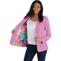 FUN.COM Care Bears Women's Suit Blazer Blue/Pink/Yellow