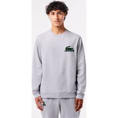 Men - Velvet Clothing Lacoste Men's Cotton Fleece Lounge Sweatshirt Grey