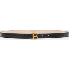 Balmain Women Belts Balmain Women's Slim Leather Belt Noir Noir