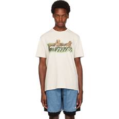 Amiri T-shirts Amiri Cheeta Logo T-shirt - Albaster