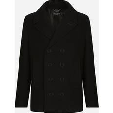 Dolce & Gabbana Jassen Dolce & Gabbana Double-breasted Wool Pea Coat Black Wool