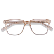 Glasses & Reading Glasses Eyebuydirect Unisex s rectangle Clear Brown Acetate Prescription Eyebuydirect s Jamie