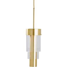 Ebb & Flow A-spire Brushed Brass/Clear Pendellampa ∅ 14cm