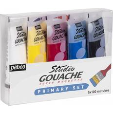 Aquarelles Pebeo Lot de 5 Tubes de Gouache Studio 100 ml