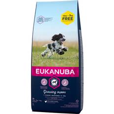 Eukanuba 15 + 3 på köpet! 18 Adult Puppy Growing Puppy Medium Breed Chicken