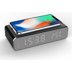 Greenzech Electric LED 12/24H Digital Alarm Clock With Wireless Phone Charger