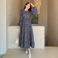 Dresses Shein Kpop Ditsy Floral Print Flare Sleeve Dress