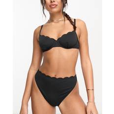 XXS Bikinitrusser Hunkemöller Scallop bikinitrusse med høje ben sort