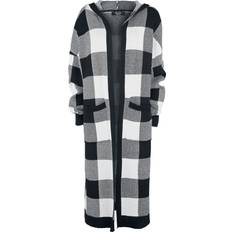 3XL Cardigans Rock Rebel by EMP Black/white checkered cardigan with hood Cardigan black white