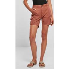 Femme - Marron Shorts Urban Classics Ladies High Waist Cargo Terracotta Shorts - Rouge