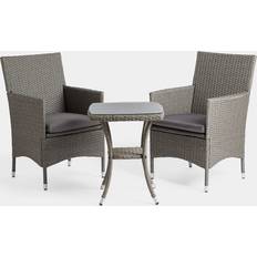 Rattan effect garden furniture VonHaus 2 Garden Bistro Set