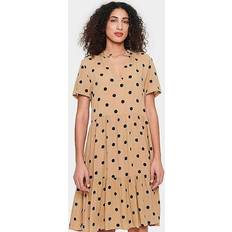 Saint Tropez Eda Spot Tiered Dress, Tannin