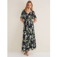 Phase Eight Long Dresses Phase Eight Georgie Tiered Floral Maxi Dress, Navy/Multi