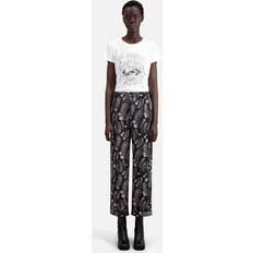 Paisley Pants & Shorts The Kooples Printed Trousers BLACK PINK