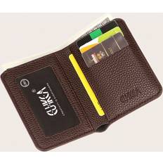 Shein Short Style Men's Wallet With Lychee Pattern Pu Both Driving License & Identity Card Holder