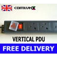 Power distribution unit strip 10 way vertical uk pdu network mains unit comms