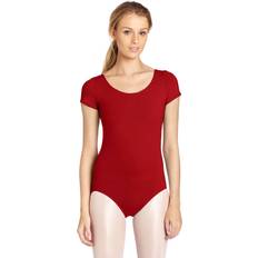 Capezio Women's Classic Short Sleeve Leotard,Garnet,X-Small