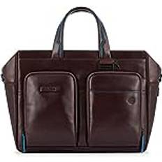 Piquadro Elegant Læder Dokumentmappe Med Laptoprum - Brun