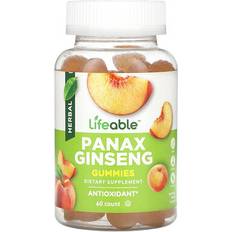 Lifeable, Panax Ginseng Gummies, Natural Peach 60 pcs