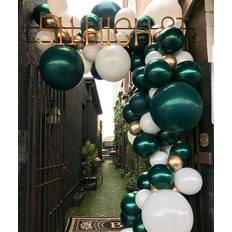 Balloons Boognt DIY Emerald and Gold Balloon Garland Arch Kit for Balloon Arch 1st Birthday Bridal Shower Wild One Safari Jungle Baby Shower Birthday Backdrop Party Decoration