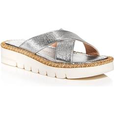 Men - Wide Fit Slippers & Sandals Stuart Weitzman Roza Lift Slide Silver