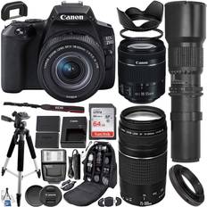 Canon Canon EOS 250D Rebel SL3 DSLR Camera with 18-55mm & 75-300mm Canon Lenses & 500mm Lens & Premium Accessory Bundle – Includes: SanDisk Ultra 64GB Card & More