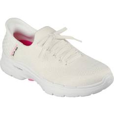 White Walking Shoes Skechers Performance SlipInsGo Walk 6Lovely Day Womens Slip On BM Off White