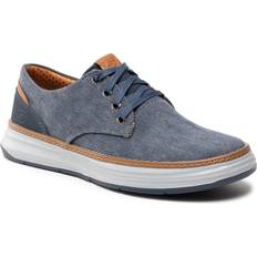 Wide Fit Sneakers Skechers Men's Moreno Canvas Oxford Shoe, Blue NVY 417