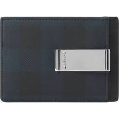 Wallets & Key Holders Burberry Chase Money Clip Card Holder - NAVY CHECK