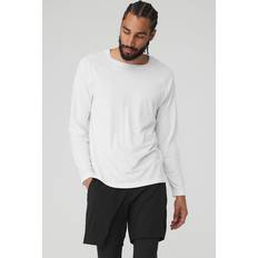 Alo Tops Alo Triumph Long Sleeve T-Shirt - White