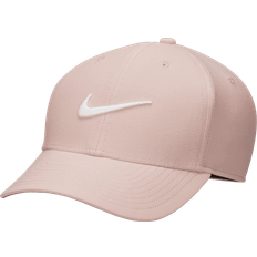 Men - Pink Headgear Nike Dri-FIT Club Structured Swoosh Cap - Pink Oxford/White