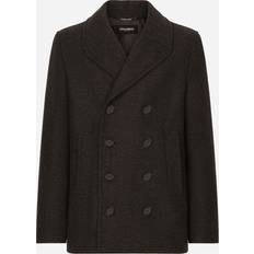 Dolce & Gabbana Jassen Dolce & Gabbana Double-breasted Wool Pea Coat Gray Wool