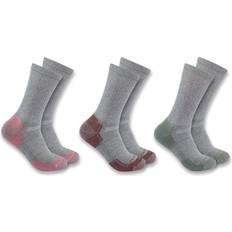 Carhartt Women Underwear Carhartt Women's Midweight Cotton Blend Crew Sock Pack, Grey Assorted