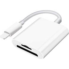 SUNTRSI Dual Slot Memory Card Reader for iPhone iPad