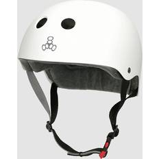 Triple 8 Cascos de ciclismo Triple 8 Certified Sweatsaver Casco blanco white rubber