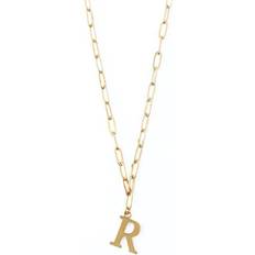 Smykker Orelia Letter Necklace On Open Link Chain In Gold