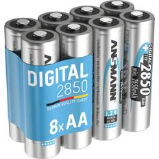 Batteries & Chargers Ansmann AA Rechargeable Batteries 2850mAh high-Capacity high-Rate Rechargeable NiMH AA Batteries for Flashlight, Camera, Radio etc. 8-Pack 5035092-590