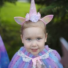 Rainbow Unicorn Cape & Headband 4-6 Imaginative Play for Ages to Fat Brain Toys